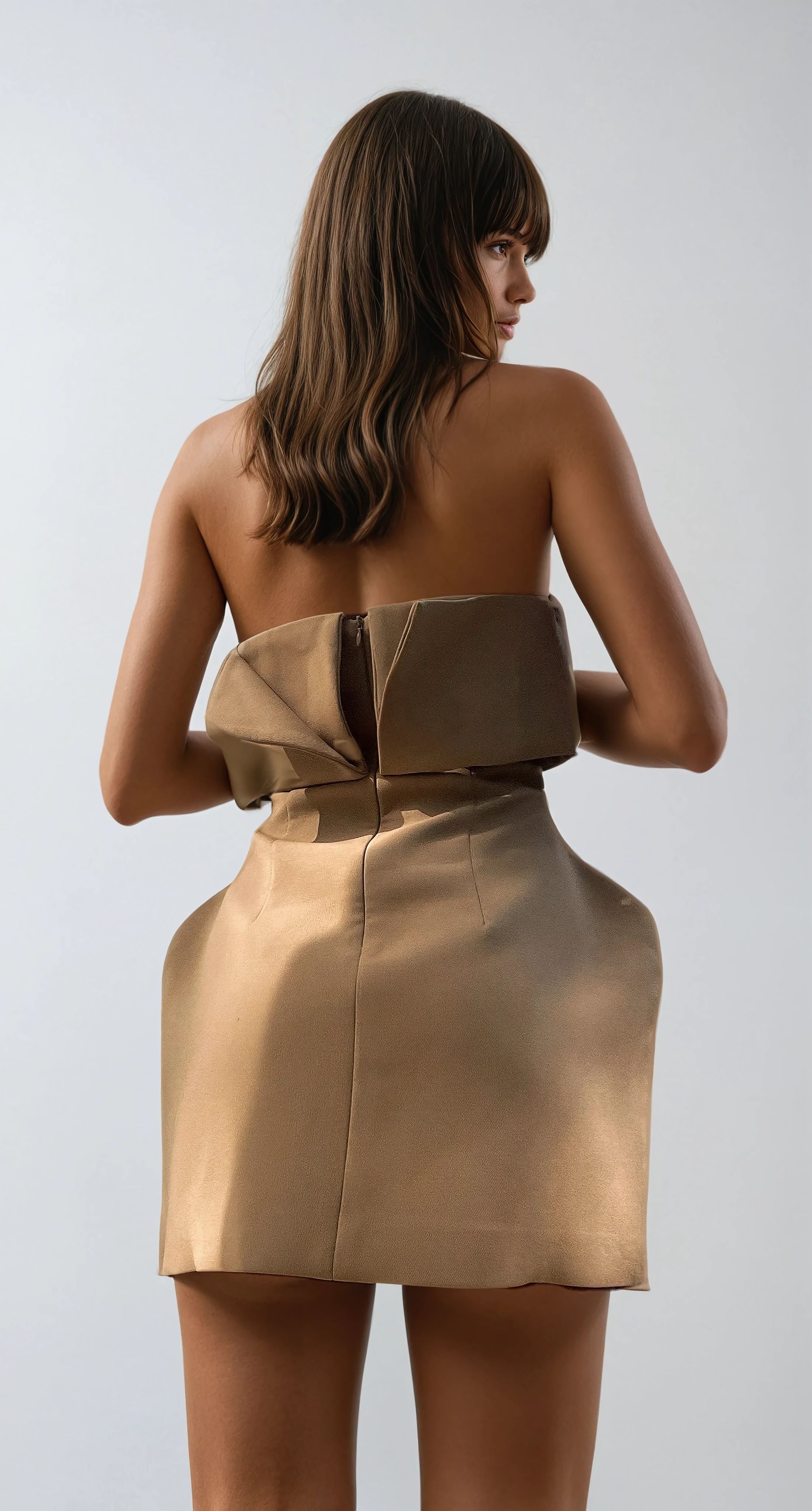 Santa Faz Vestido - Caramelo