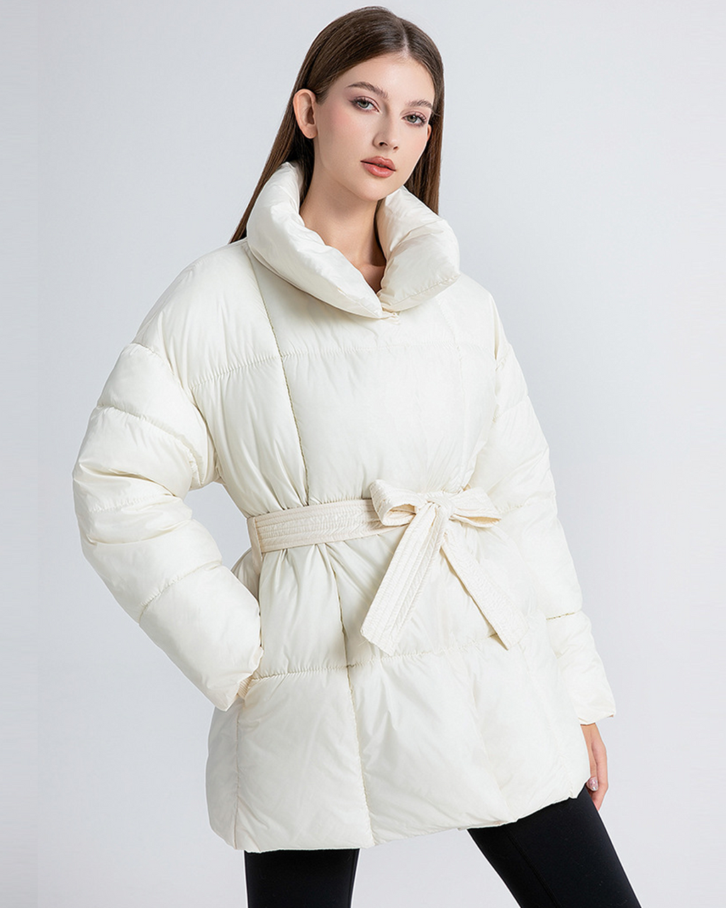 Anneliese | Chaqueta de paso con cinturón