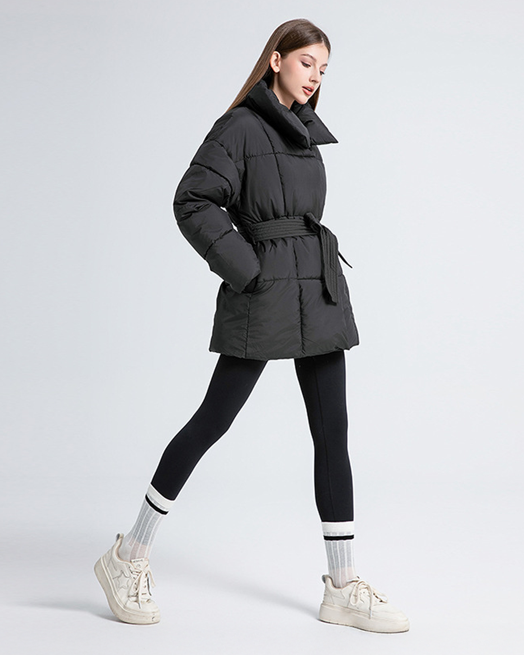 Anneliese | Chaqueta de paso con cinturón