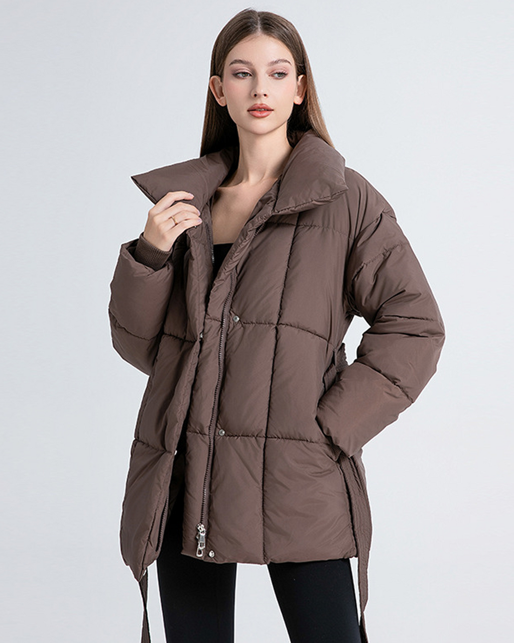 Anneliese | Chaqueta de paso con cinturón