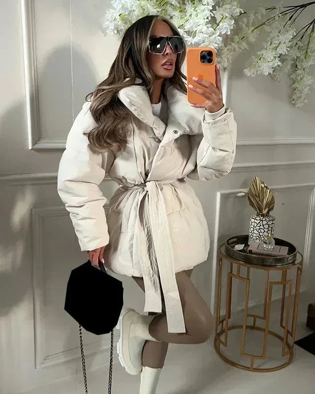 Anneliese | Chaqueta de paso con cinturón