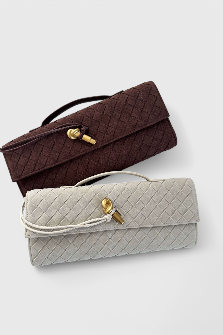 Bolso de Hombro Clásico de Ante Melanie