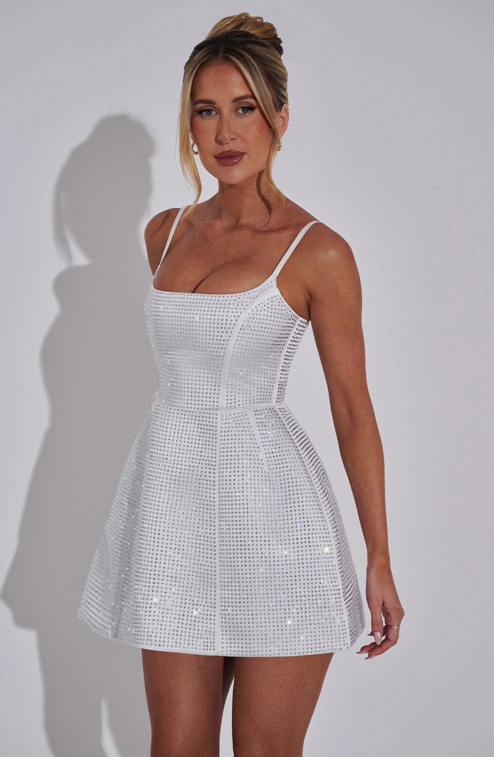 Samira Mini Vestido - Marfil