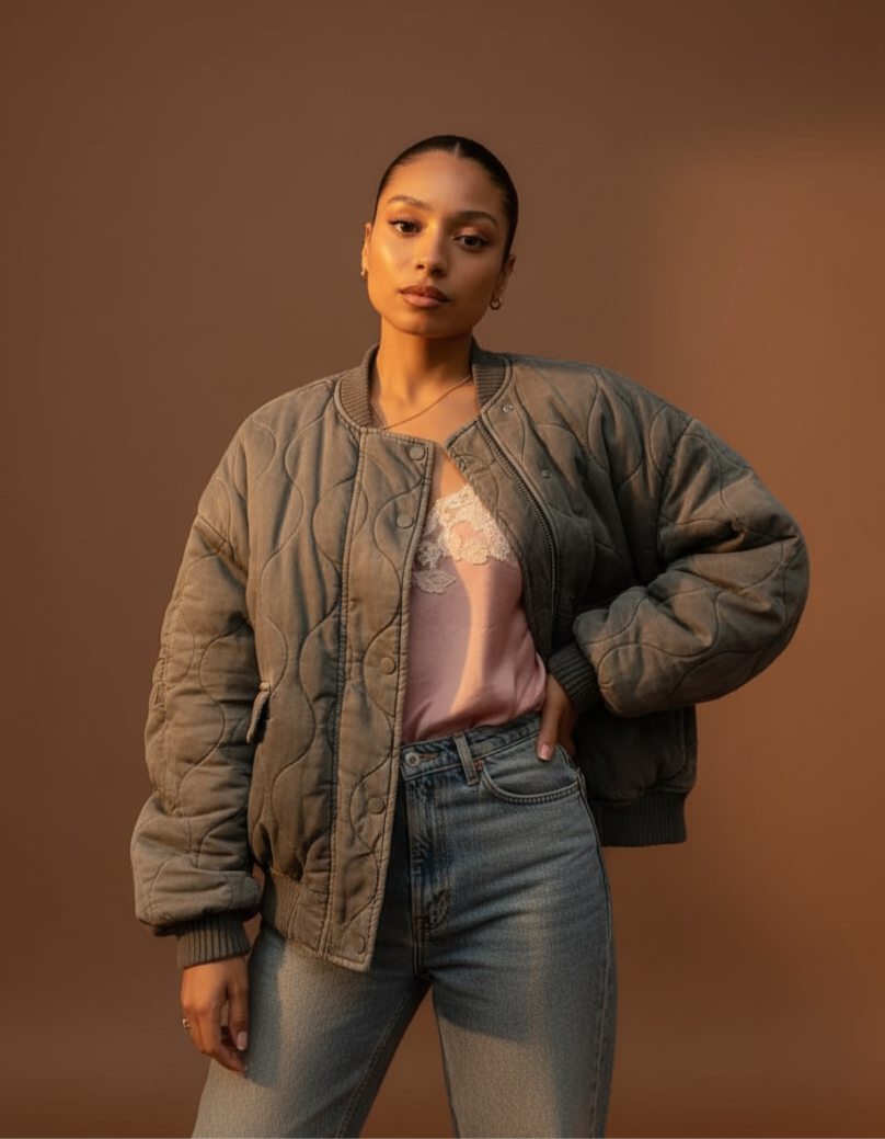 Selvia | Chaqueta bomber acolchada