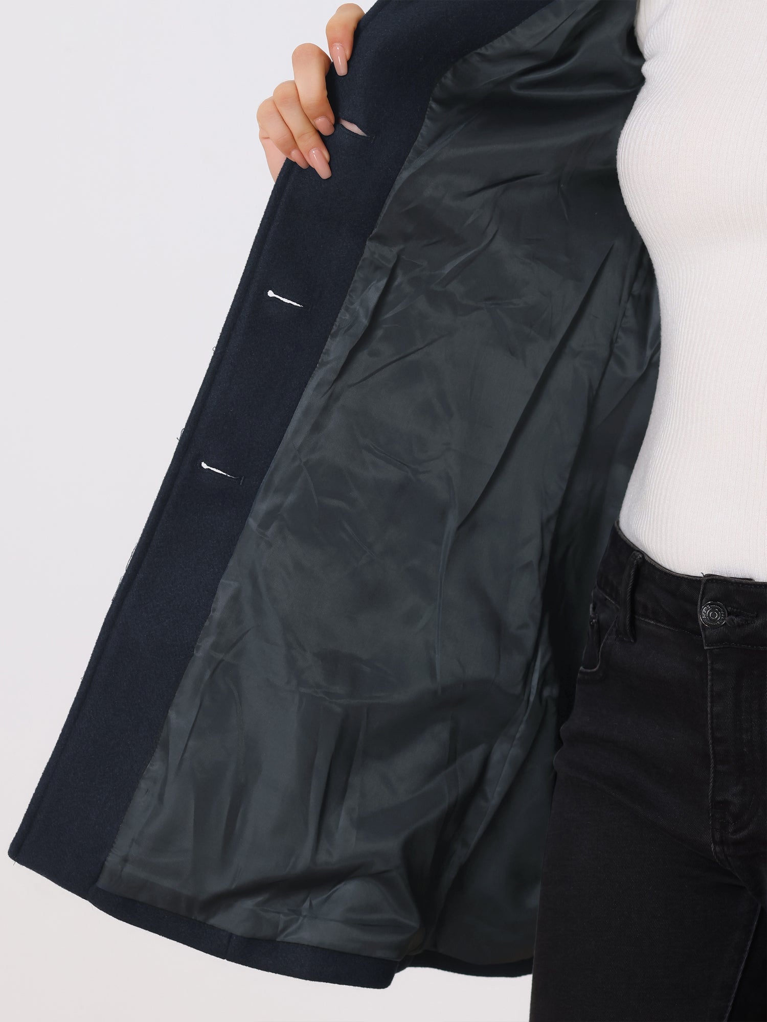 Josephine - Gabardina de invierno de botonadura sencilla